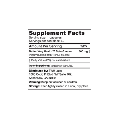 Beta Glucan HP 500mg PURE Professional