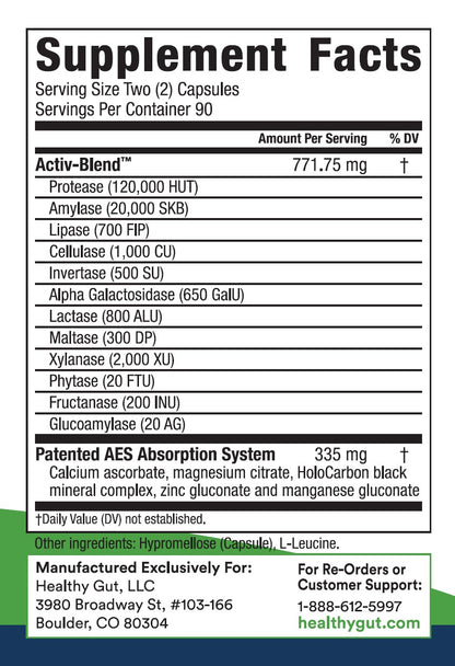 HoloZyme Digestive Enzymes 180 Count