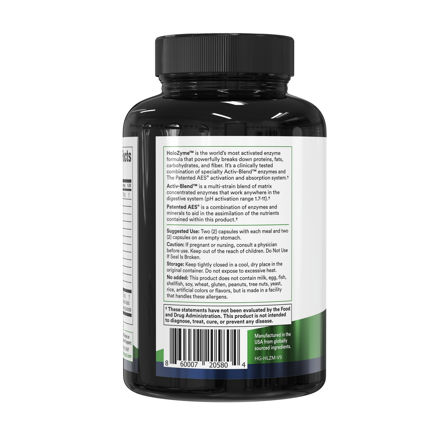HoloZyme Digestive Enzymes 180 Count